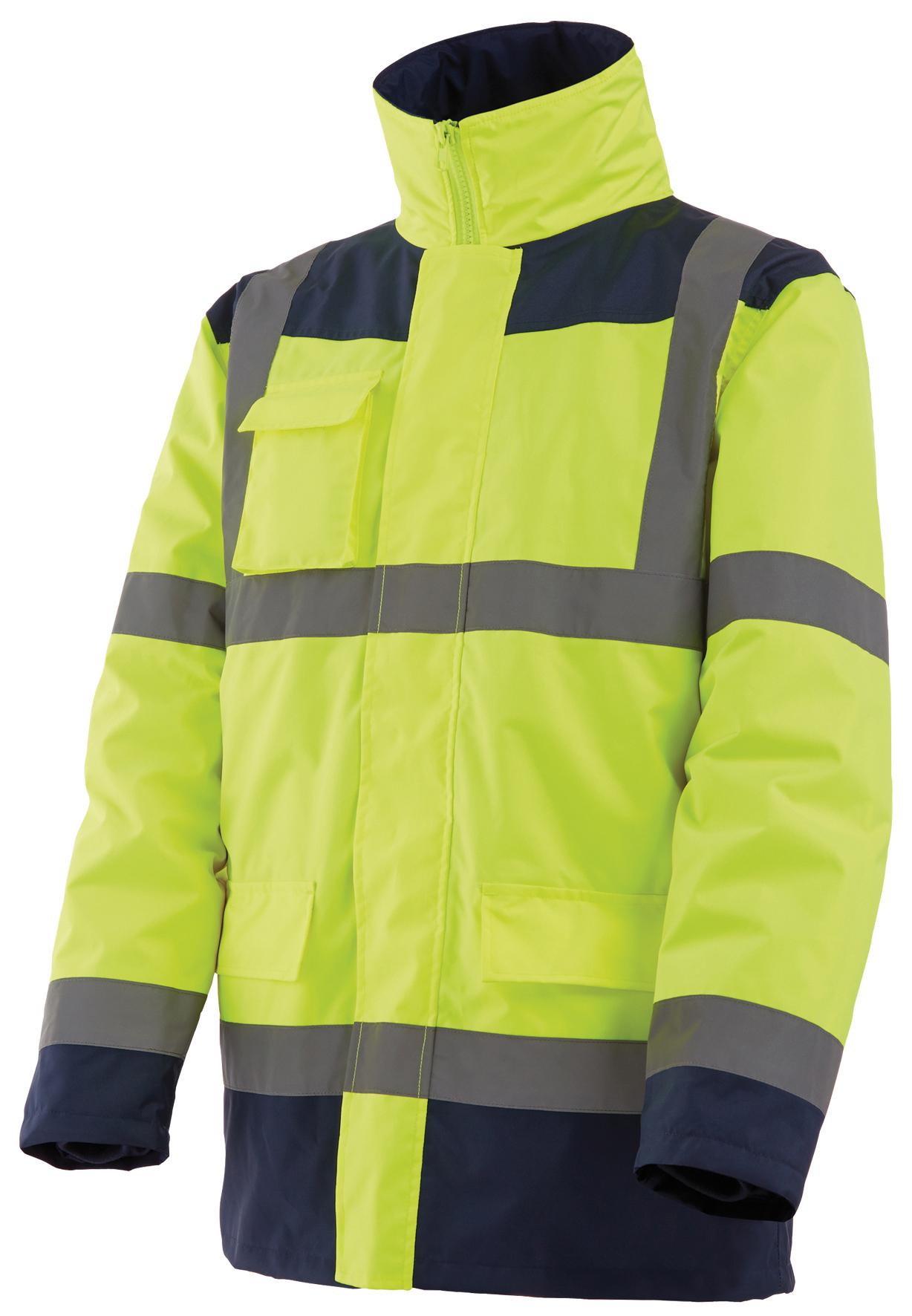 PARKA HAUTE VISIBILITE 4 EN 1 JAUNE TAILLE S A 6XL