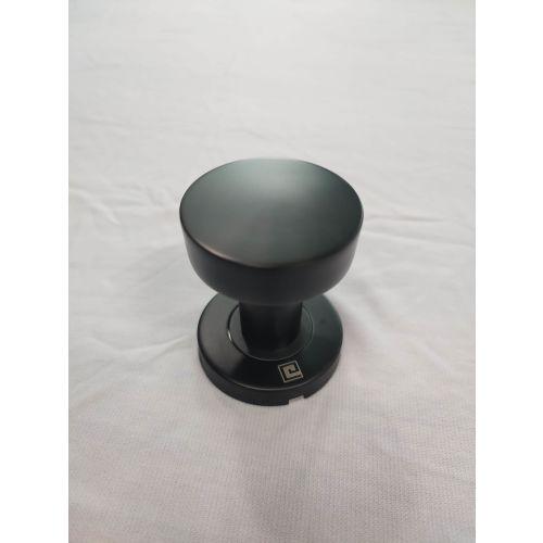 HERACLES B-INOX-BP01N bouton de porte inox noir mat rond plat diamètre 52 mm