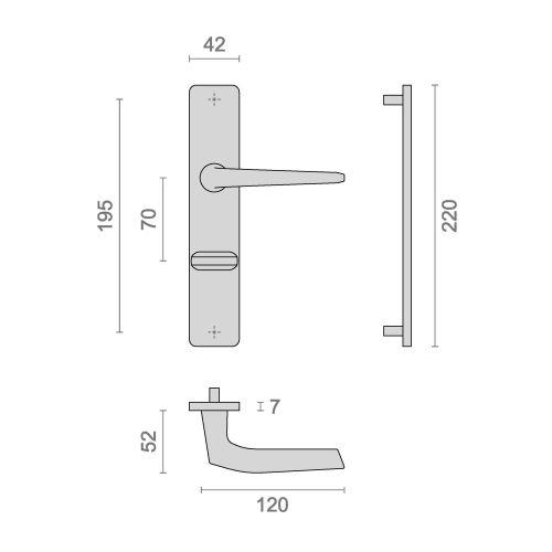 Ensemble sur plaque type condamnation à voyant argent HIONN