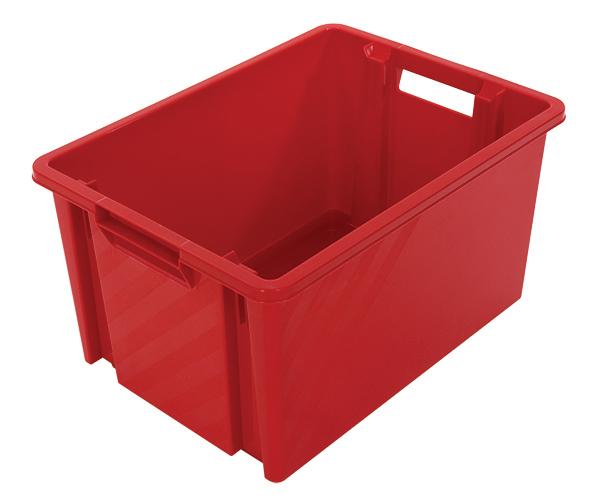 BAC PLASTIQUE GERBABLE ET EMBOITABLE ROUGE