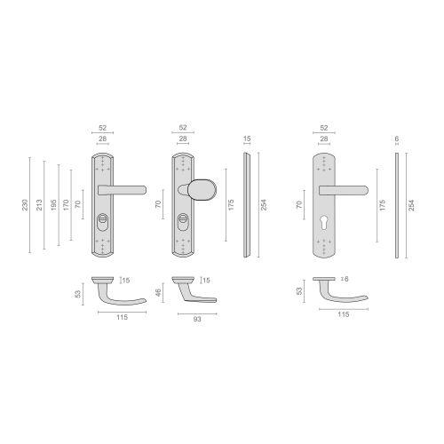 Ensemble de sécurité Porte Palière ELFE EA70 entraxe 70 mm - HERACLES