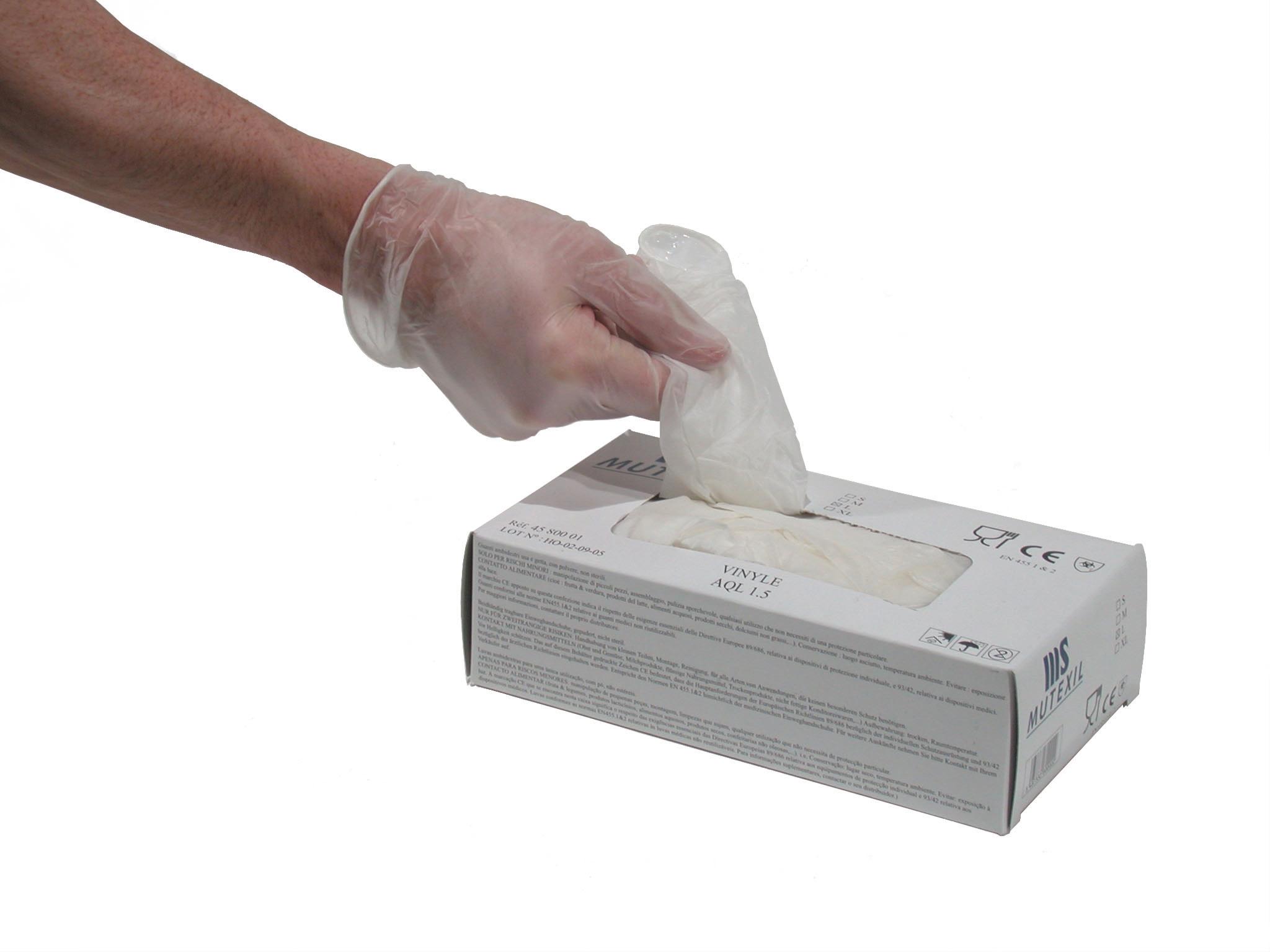 BTE 100 GANTS VINYLE SS POIDRE