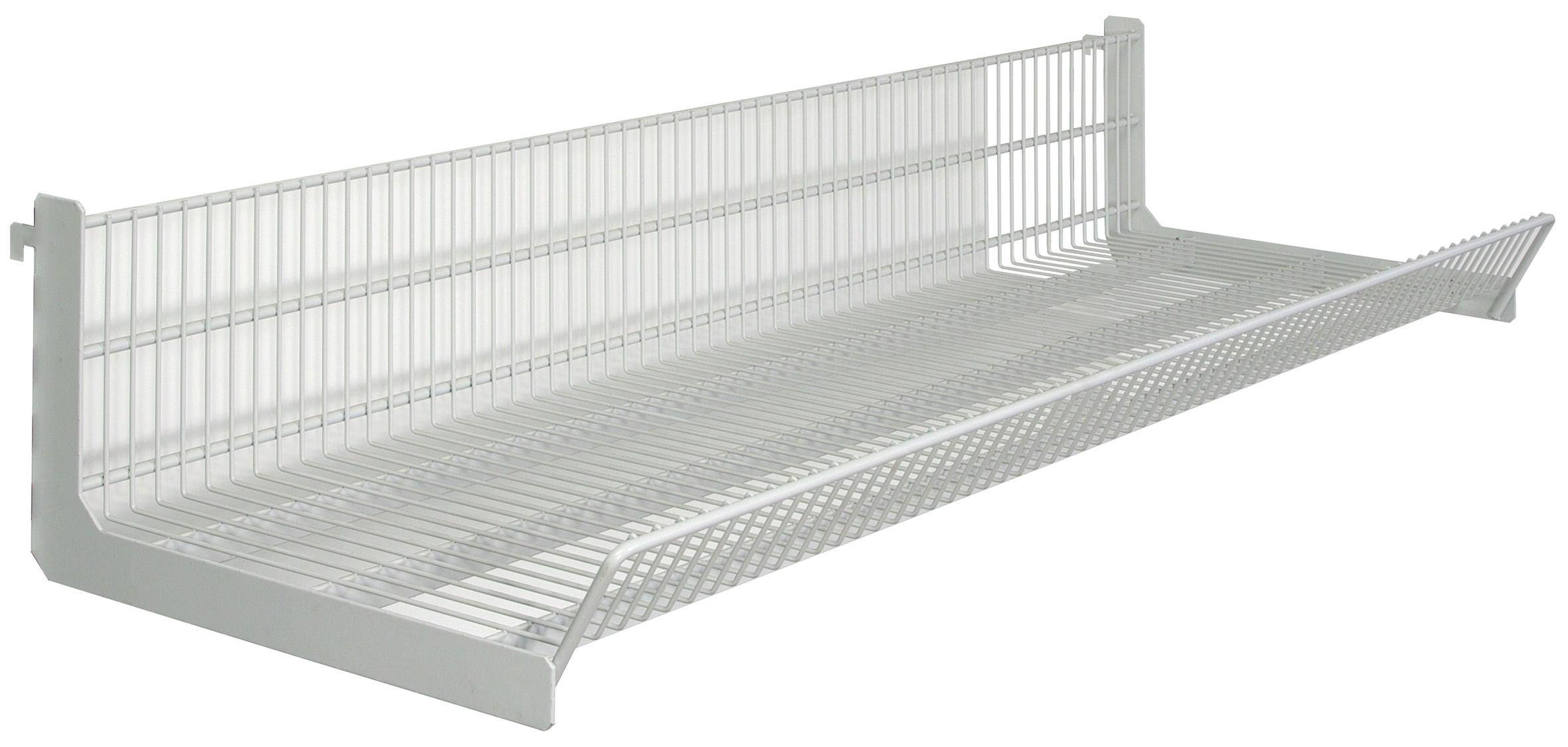 CORBEILLE GRILLAGEE EN FIL D'ACIER EPOXY BLANC