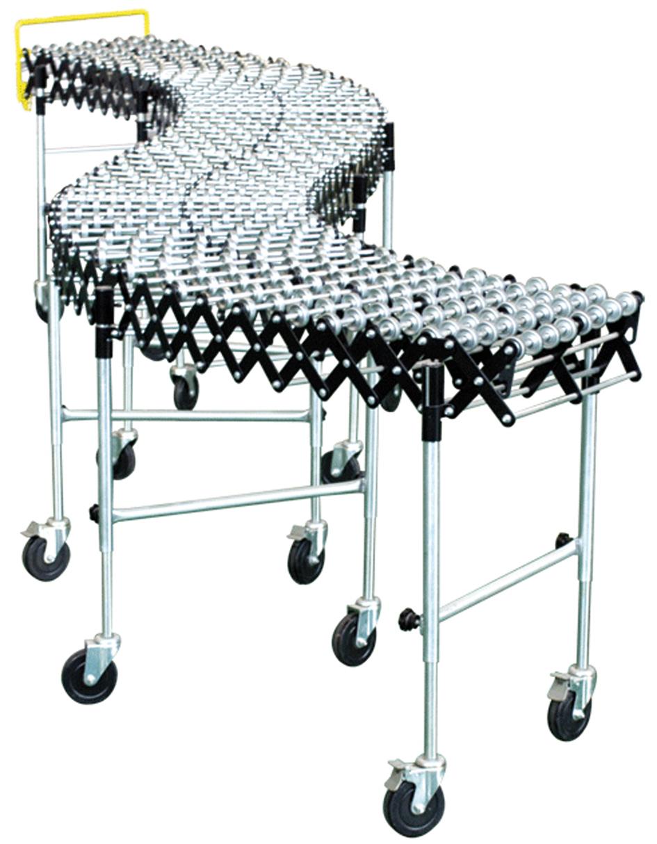 CONVOYEUR EXTENSIBLE ET MOBILE GALETS ACIER