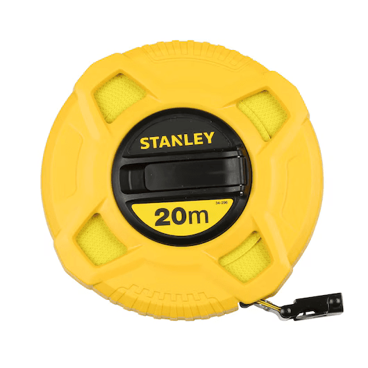 Mesure longue ruban en fibre de verre STANLEY® 20 m x 12,7 mm