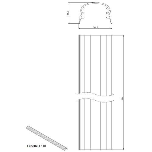 HERACLES F-8824F-ARG fermeture anti-panique PUSH 1 point argent EVAK