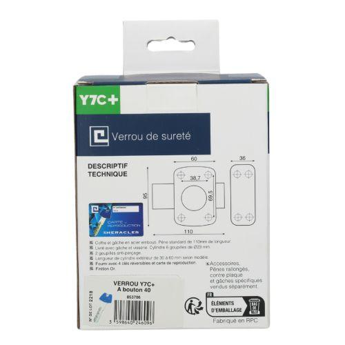 HERACLES ZL-Y7C-10020451 verrou à bouton 45 mm 4 clés sur carte Y7C+