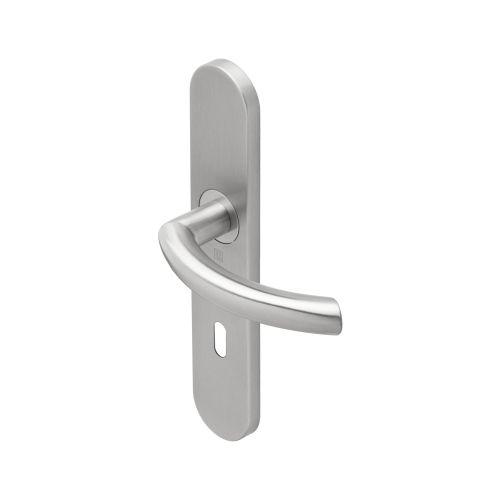 Ensemble double bequille sur plaque JADE série 1094 - Cle L - inox brossé