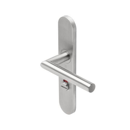 Ensemble double bequille sur plaque JADE série 1394 - voyant- inox brossé