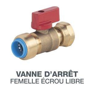 TOUTPUSH VANNE 1/4T MANETTE PAPILLON F ÉCROU LIBRE