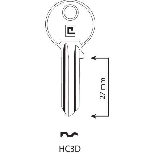 HERACLES HC3D ébauche de clé type Iseo HC3D (boîte de 100)
