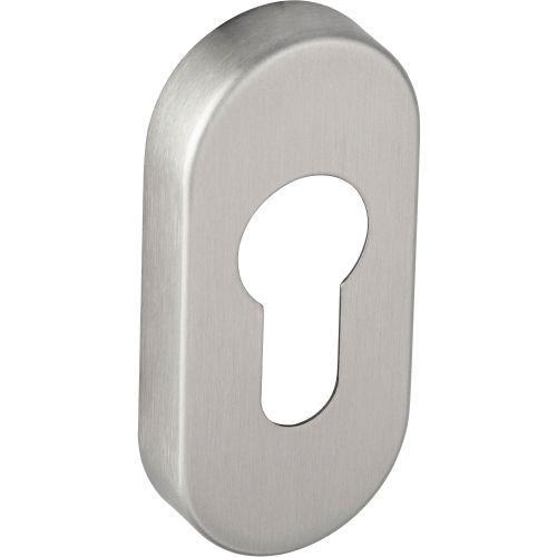 HERACLES B-INOX-11 paire de rosace ovale clé I inox brossé