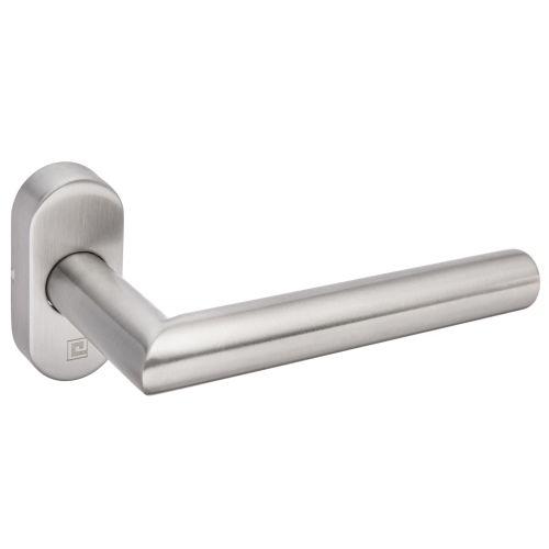 HERACLES B-INOX-RE02 béquille double sur rosace ovale étroite 1394 inox brossée