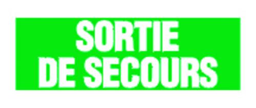 PANNEAU EVACUATION 330 X 120 SORTIE DE SECOURS