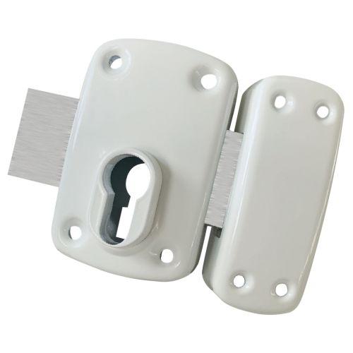 HERACLES C5-95800EB verrou pour cylindre à profil européen blanc sans cylindre 9