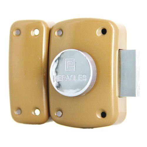 HERACLES 458-50 verrou à bouton cylindre 50 mm coloris or ECO