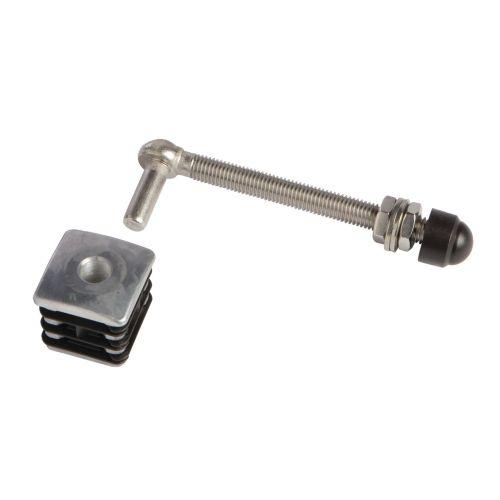 LOCINOX P00008826 Set 2 charnières avec bouchons alu portillon M12 longueur 150