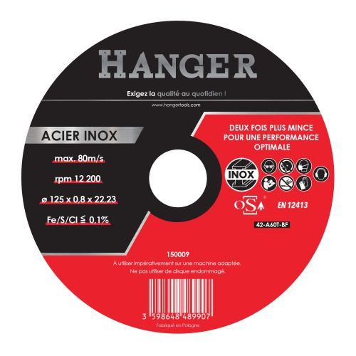 HANGER 150009 disque à tronçonner acier/inox 125 x 0,8 mm déporté