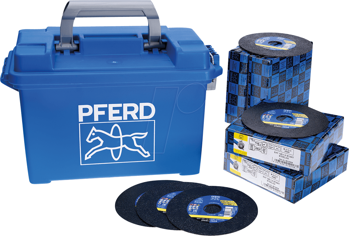Malette Promotionnelle de 100 disques à tronçonner PFERD EHT 125-1,0 START STEEL