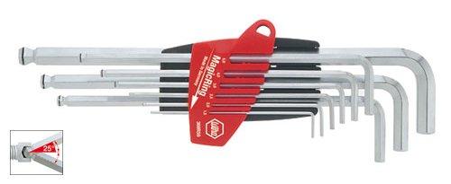 Jeu de 9Clés Mâles Chromées Tête Spherique MagicRing® - WIHA