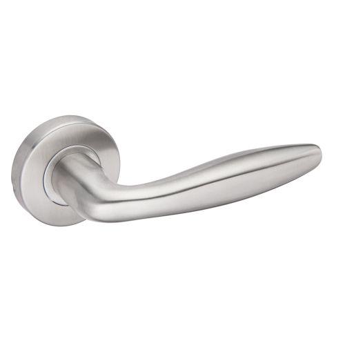 HERACLES B-INOX-12 béquille double semi massive sur rosace bec de cane inox 1594