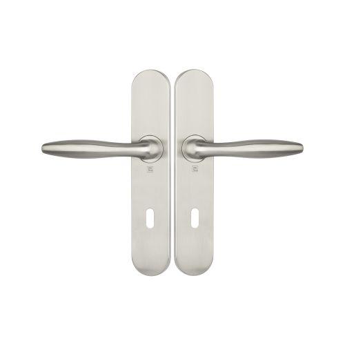 Ensemble double bequille sur plaque JADE série 1594 - Clé L - inox