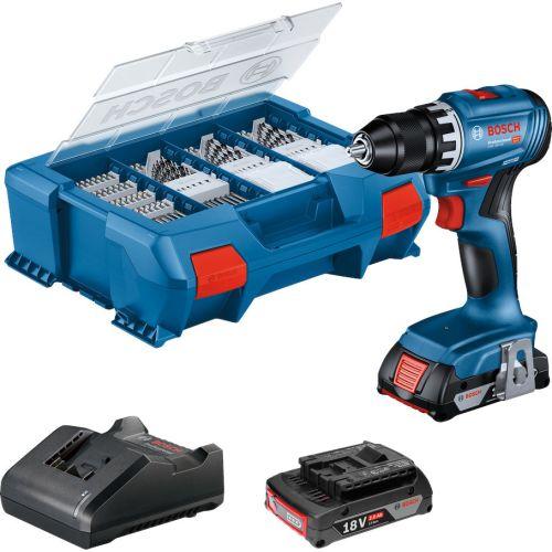 Perceuse-visseuse 18V GSR 18V-45 - 2 batteries 2Ah - chargeur+kit d'accessoires