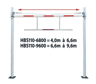PORTIQUE FIXE UNIVERSEL REGLABLE A SCELLER 4M A 6M80