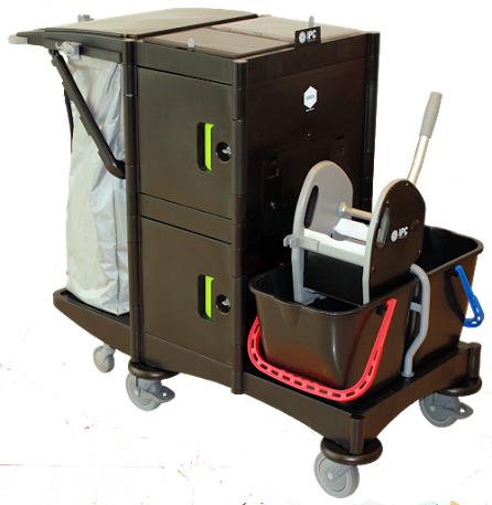 CHARIOT DE MENAGE/LAVAGE SECURISE + ACCESSOIRES