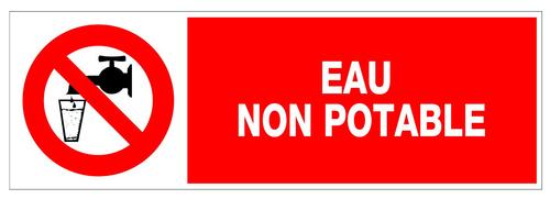 PANNEAU INTERDICTION 450 X 150 EAU NON POTABLE