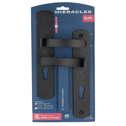 HERACLES B-ELFE-04 ensemble sur plaque entraxe 195 mm clé I noir mat sur carte E