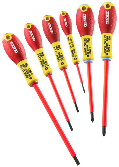 Jeu de 6 tournevis fente-Pozidriv® isolés 1000 Volts - Expert by Facom