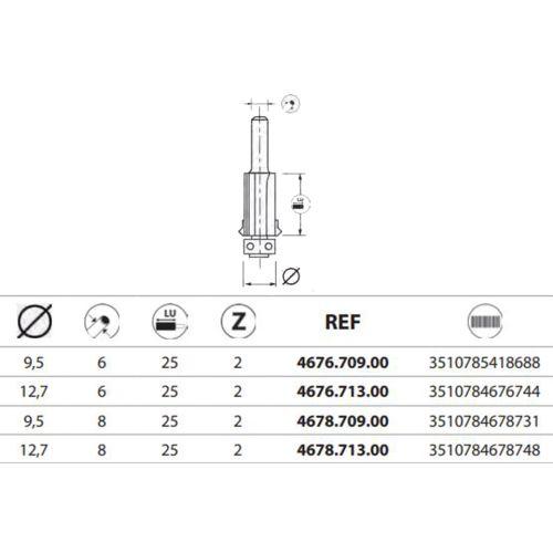 LEMAN 4678.713.00 mèche d'affleureuse droite avec guide DEF 467S 68 Q8 mm