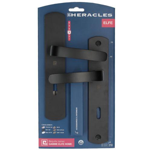 HERACLES B-ELFE-06 ensemble sur plaque entraxe 195 mm clé L noir mat sur carte E