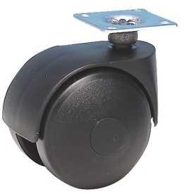 ROULETTE TWINY NOIRE A PLATINE