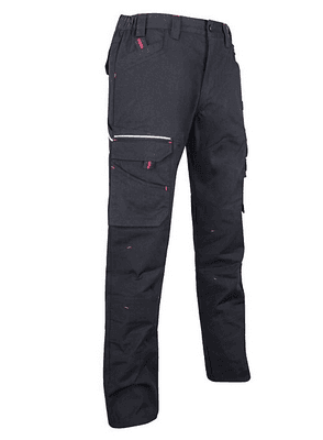 PANTALON EN TISSU CANVAS EXTENSIBLE NOIR TAILLE 36 A 60