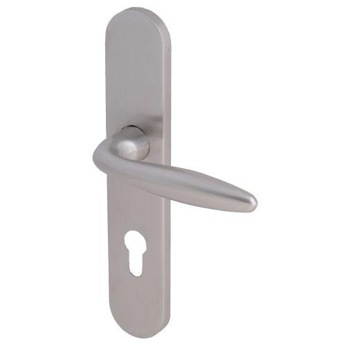 Ensemble double bequille sur plaque JADE série 1594 - Clé I - inox