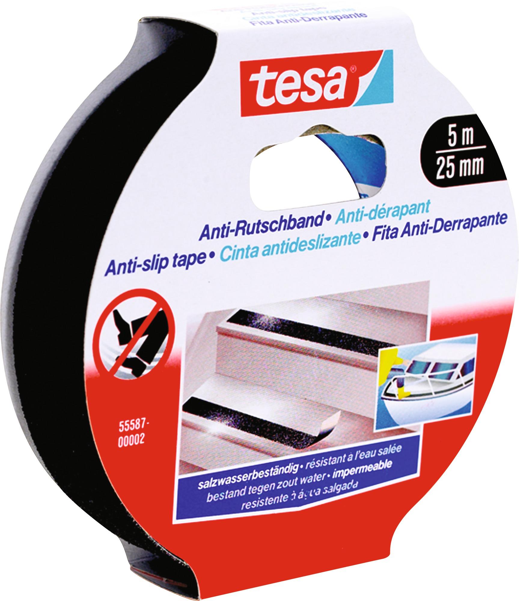 Ruban adhésif anti-dérapant Tesa - Largeur 25 mm - Longueur 5 m - Noir