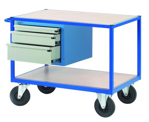 SERVANTE 3 PLATEAUX TOLES + CAOUTCHOUC