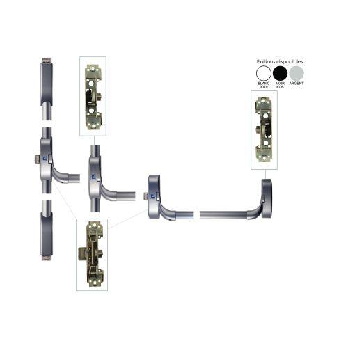 HERACLES F-8804F-ARG antipanique barre 1 point argent EVAK