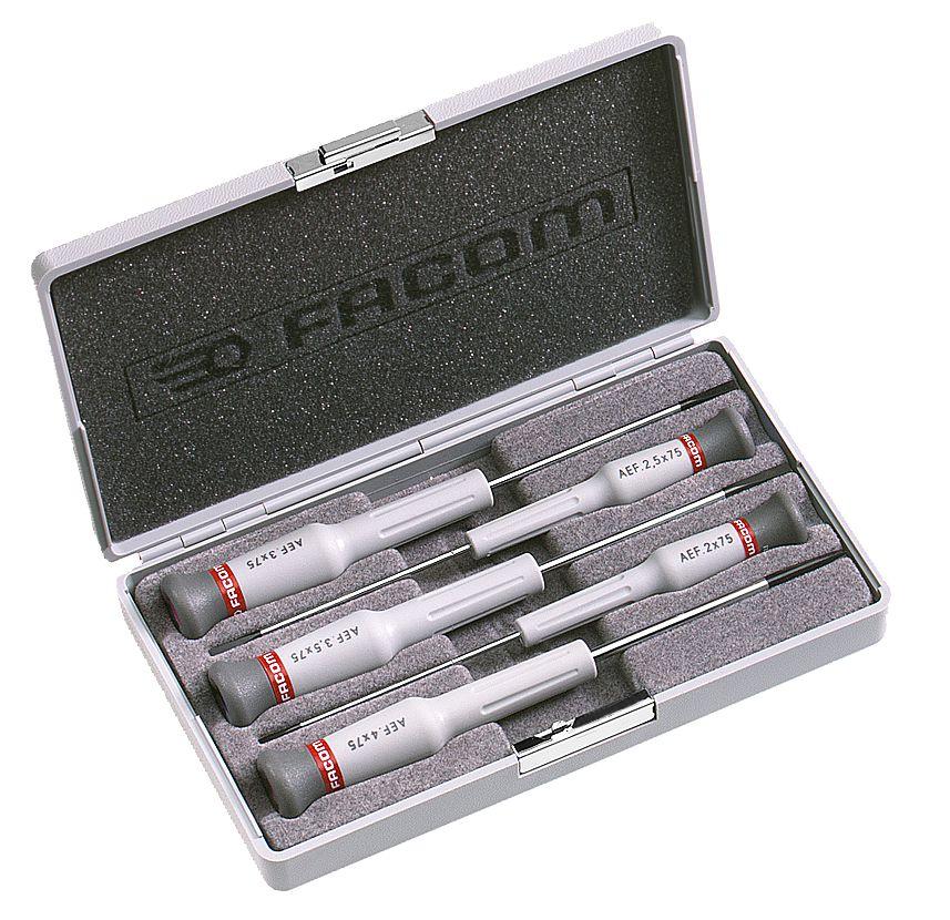 Coffret de 5 Tournevis Micro-Tech Fente