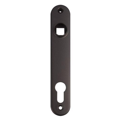 Plaque de propreté entraxe 92 mm aluminium noir 9005 - LOCINOX