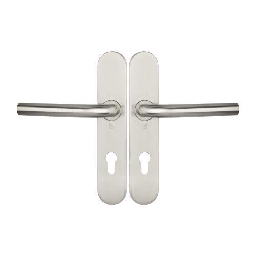 Ensemble double bequille sur plaque JADE série 1194 - Clé I - inox