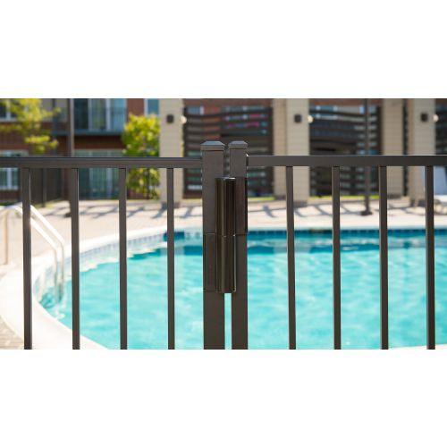 LOCINOX P00008665-SILV ferme portillon 2/1 charnière argent largeur 1,1 m 75 kg