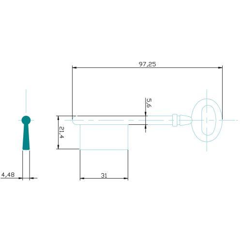 HERACLES LP32 ébauche de clé type LAPERCHE LP32 (sachet de 10)