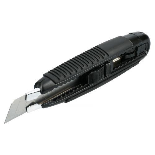 HANGER 110009 cutter bi-matière à curseur noir 18 mm - 3 lames