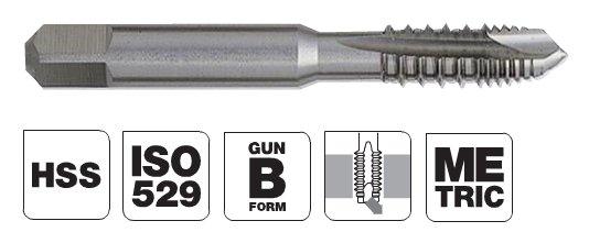 Taraud machine HSS ISO Gun Denture alternée