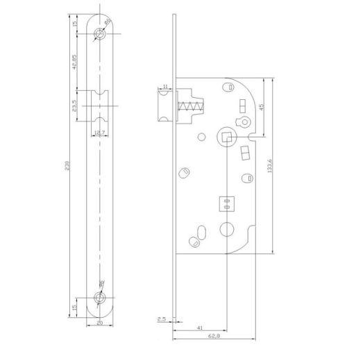 Coffre à larder monopoint Série L100/L200 - Axe 50 MM - Bec de cane - Blanc