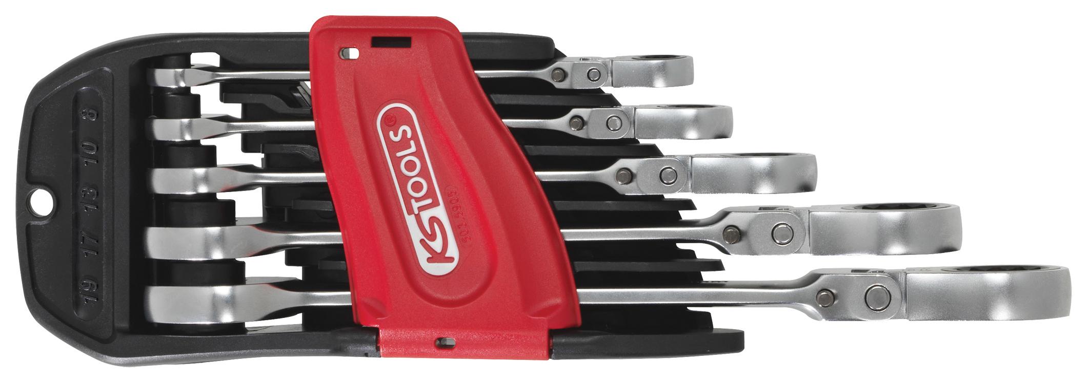 JEU 5 CLES MIXTES A CLIQUET A TETE INCLINABLE A VERROUILLAGE