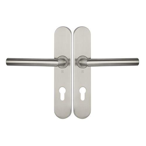 Ensemble double bequille sur plaque JADE série 1394 - Clé I - inox